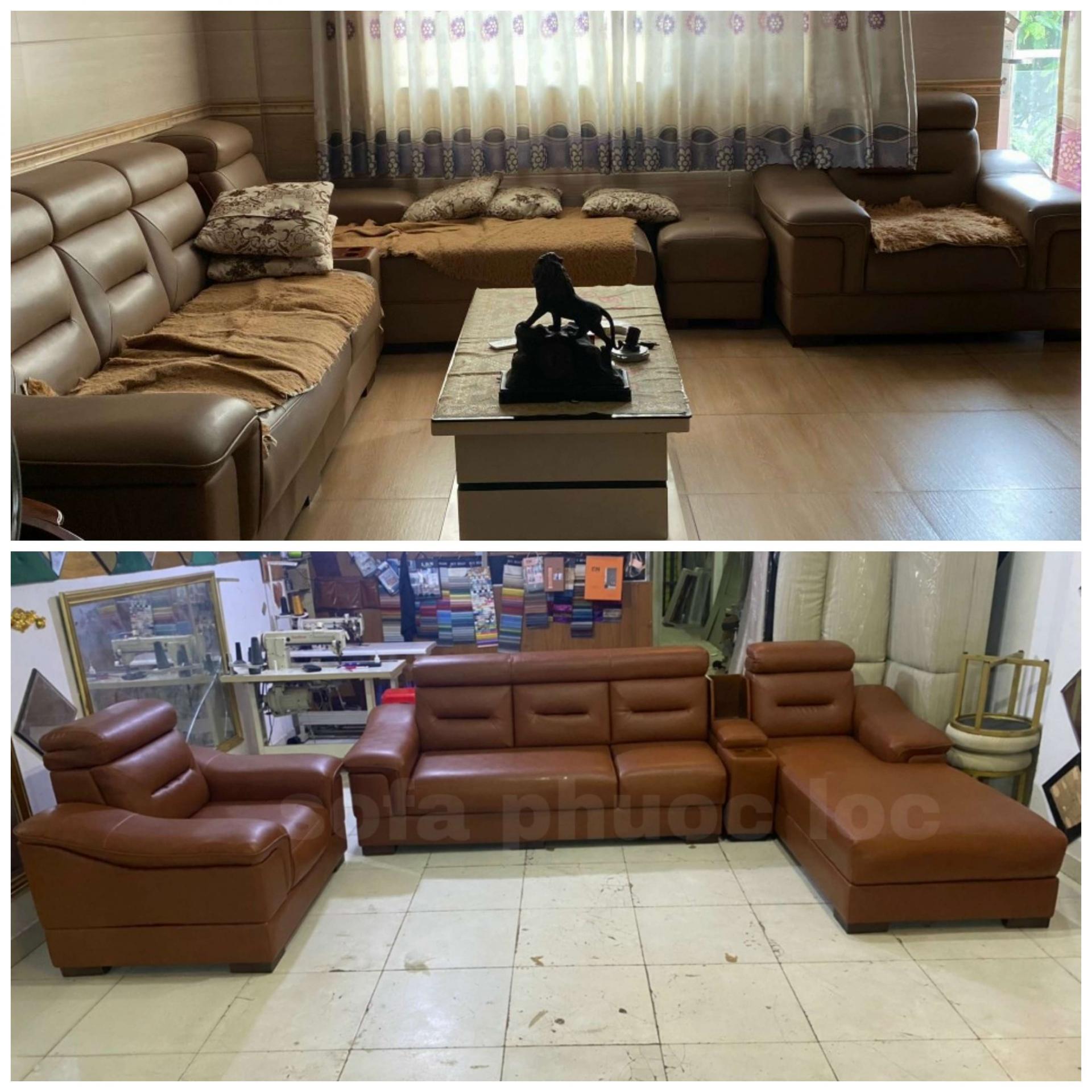 bọc lại ghế sofa da